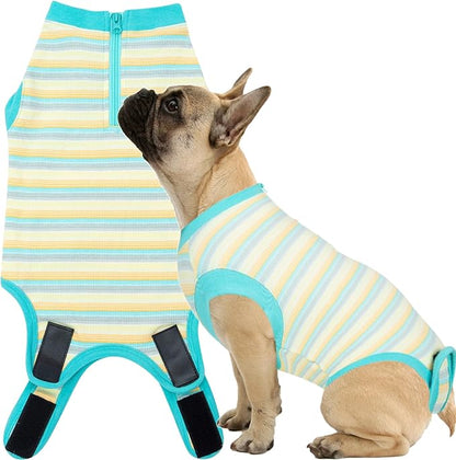 Recovery Suit for Dogs,Dog Cone Alternative Zipper Surgery Suit Female Spay,Soft Dog Surgery Suit for Anti Licking,Breathable Surgical Suit for Dogs Female Spay