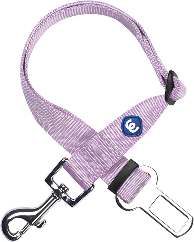Blueberry Pet Dog Leash Essentials: Lavender Seat Belt Tether - Puppy Essentials & Heavy Duty Dog Leashes for Large Dogs - Safety for Pet Parents, Dog Lovers & Road Trip Enthusiasts