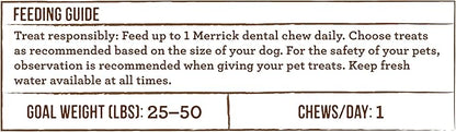 Merrick Fresh Kisses Natural Dental Chews Infused With Coconut And Botanical Oils For Medium Dogs 25-50 Lbs - 22 ct. Box