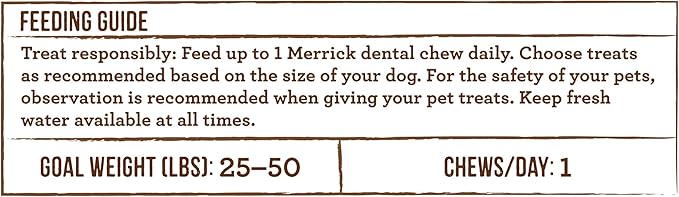 Merrick Fresh Kisses Dog Dental Chews Infused With Real Mint for Medium-Sized Dogs, Grain-Free Pet Treats, 23.0 oz. Box