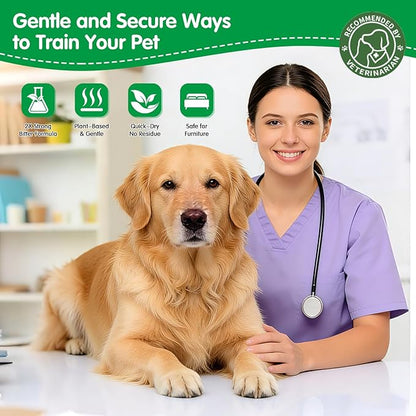 2 Bottles Bitter Apple Spray for Dogs - No Chew Spray for Dogs to Stop Barking Marking and Nibbling - Natural Ingredients Dog Repellent Spray for Furniture and Your Belongings Green