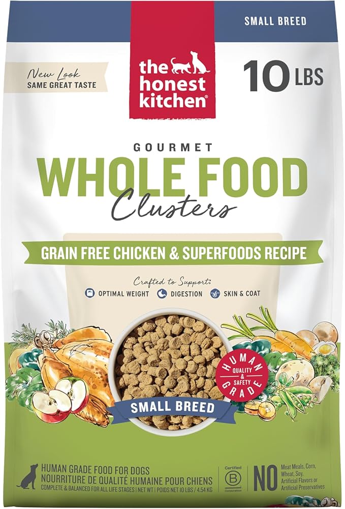The Honest Kitchen Human Grade Whole Food Clusters Small Breed Blend Grain Free Dry Dog Food - Chicken, 10 Pound Bag