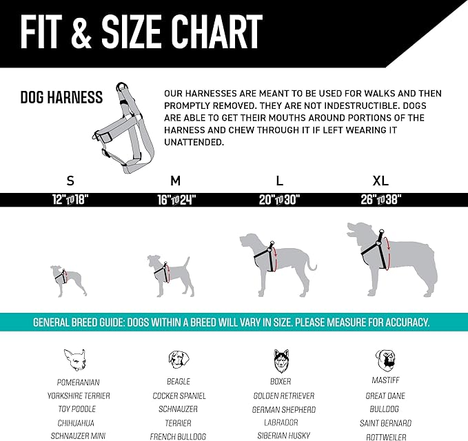 Wolfgang Heavy Duty Adjustable Dog Harness, Pull-Tested to Over 800 lbs for Walking & Training, GreatEscape Print, Extra Large