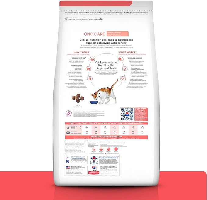 Hill's Prescription Diet ONC Care Dry Cat Food, Chicken, Veterinary Diet, 7 lb. Bag
