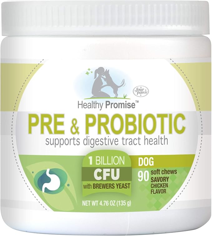 Four Paws Healthy Promise Pre and Probiotics for Dogs Soft Chews 90 Count