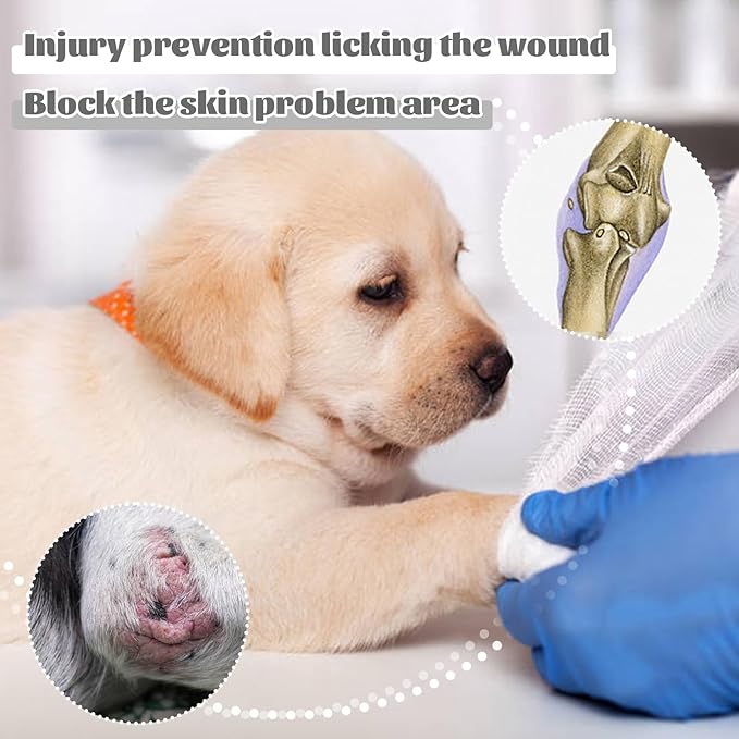ROZKITCH Dog Front Leg Sleeve for Right Left, Pet Prevent Licking Wound Elbow Knee Protector, Dog Recovery Suit Cone Collar Alternative for Sprain ACL CCL Arthritis Joint Care Grey S
