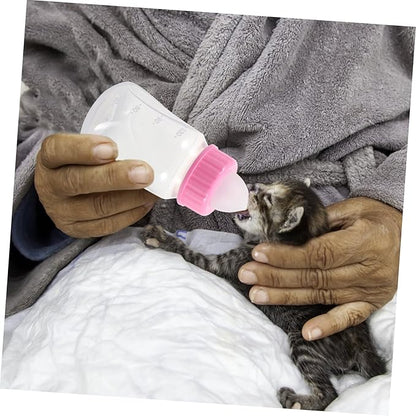 2pcs Cat Milk Bottle for Kittens Puppies Nursing Feeder for Small Pets