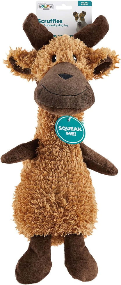 Outward Hound Scruffles Moose Plush Squeaky Dog Toy, Large