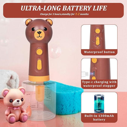 Katoggy Electric Foaming Shampoo Dispenser for Dog and Cat Bathing, Rechargeable Soap Dispenser for Pet Bathing, Bathroom, Kitchen Sink, Toilet Cleaning