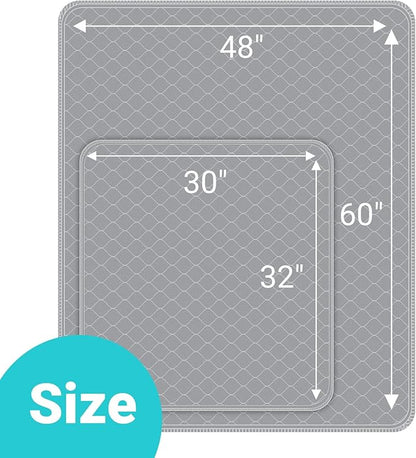 Conkote Reusable Pee Pads for Dogs Extra Large 60" x 48" Puppy Playpen Mat, Washable Pee Pads Heavy Absorbency Waterproof Dog Training Pads Non-Slip for Housebreaking, Whelping, Potty, Crate