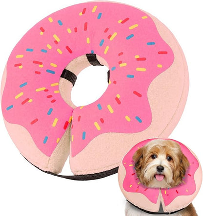 Gimars Inflatable Dog Cone Alternative Dog Donut Collar After Surgery, Soft Dog Neck Pillow Recovery Cone Collar, E Collar and Elizabethan Collar Alternative for Small and Medium Dogs