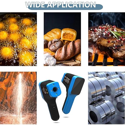 Infrared Thermometer Gun Rechargeable, -58℉~2912℉ High Temp Laser Industrial Thermometer, D:S=30:1 Touch Button Waterproof Pyrometer, Digital IR Temperature Gauge with Type-C Port (NOT for Human)