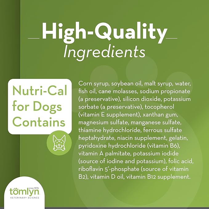 Tomlyn Nutri-Cal Malt-Flavored High-Calorie Nutritional Gel for Dogs, 4.25oz