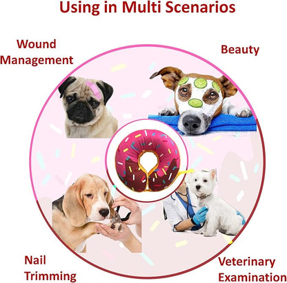 Inflatable Dog Neck Donut Collar for Post Surgery Recovery - Alternative to Elizabethan Collar (S (Neck 9"-11"))