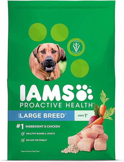 IAMS Proactive Health Large Breed Dry Dog Food, Adult Dry Dog Food for Large Breeds, Chicken, 30 lb. Bag