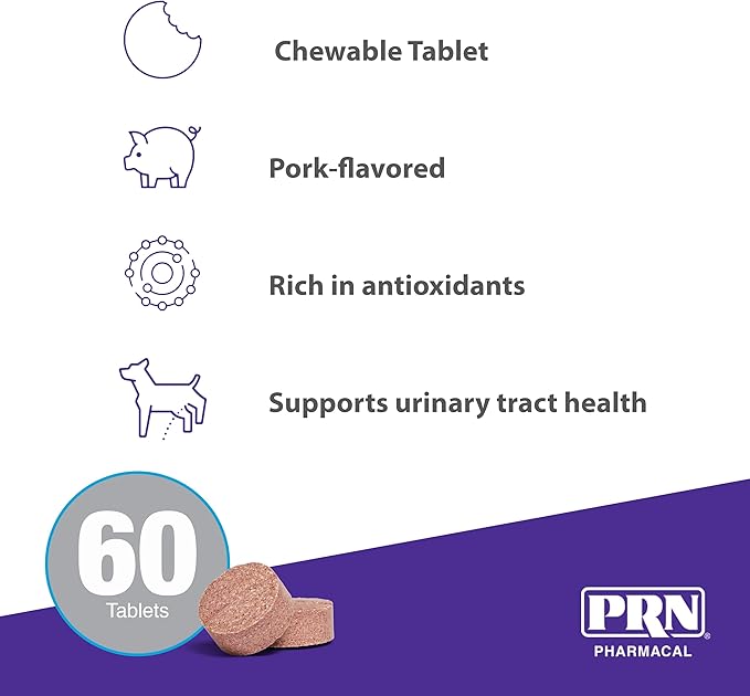 PRN Pharmacal CranMate Cranberry Supplement - Chewable Cranberry Extract - Nutritional Supplements for Dogs & Cats - Urinary Tract Health - Vet Formulated for Pet Urinary Care - 60 Count