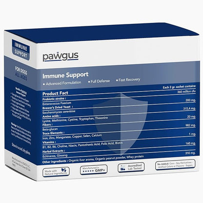 Immune Health Support for Dogs Canine 30 Sachets - Yeast Production Support, Dog Allergy Itch Relief, Skin Allergy Relief, Seasonal Allergy, Daily Vitamins, Fast Recovery -