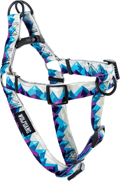 Wolfgang Heavy Duty Adjustable Dog Harness, Pull-Tested for Walking & Training, RockyPeaks Print, Small
