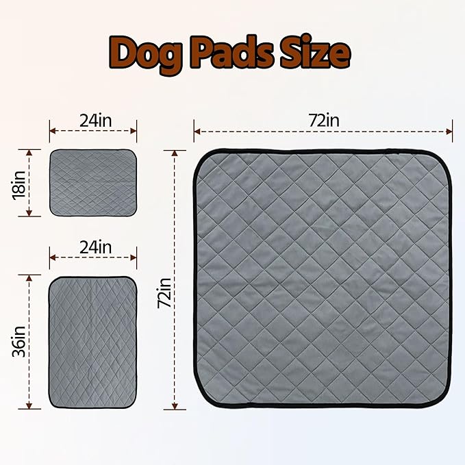 Washable Pee Pads for Dogs,Waterproof Dog Training Pads,Playpen Mat,Non-Slip Potty Pads,Super Absorbent Whelping Pads,Puppy Pad with Rounded Corn,Potty Pads (72x72(1 Pack))