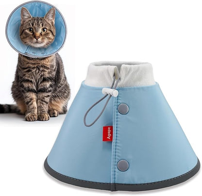 Agape Soft Dog Cone for Small Dogs & Cats (Blue (Small Dogs Cone), 1 (Neck:5.5"-7"))