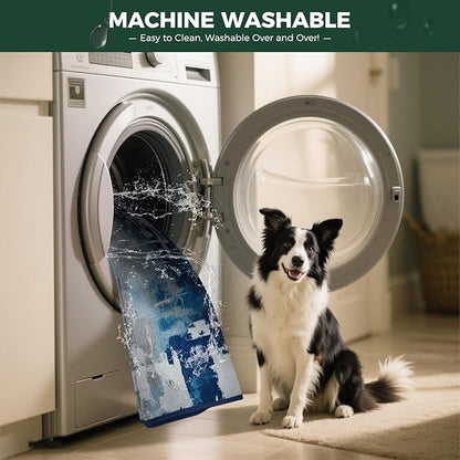 FXW Washable Pee Pads for Dogs, Leak-Proof & Non-Slip, Specifically Designed for Potty Training, 35" Square, Tie-Dye Blue, 2 Packs