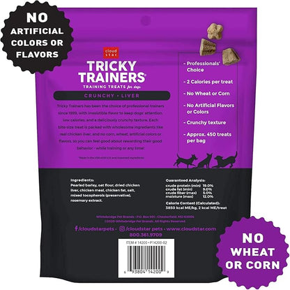 Cloud Star Tricky Trainers Crunchy, Low Calorie Training Dog Treat, Made in the USA, Wheat & Corn Free
