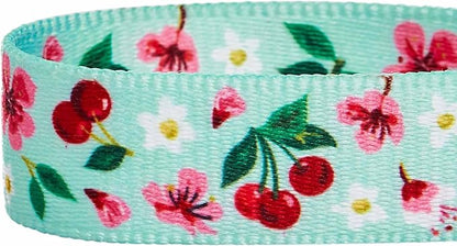 Cherry Garden Dog Collar with Dainty Flowers