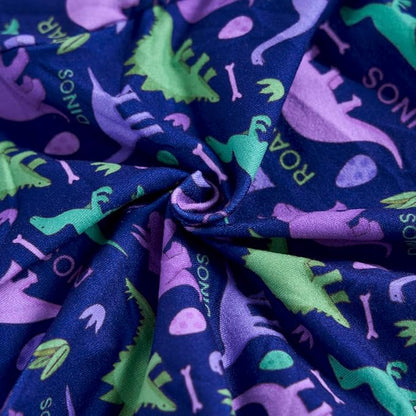 PetWarm Surgery Recovery Suit Female Spay, Onesies for Dogs, Dog Cone Alternative After Surgery Substitute E-Collar and Cone Prevent Dog Onesies Pet Recovery Suit, Dinosaur Pattern, Blue Purple, XS
