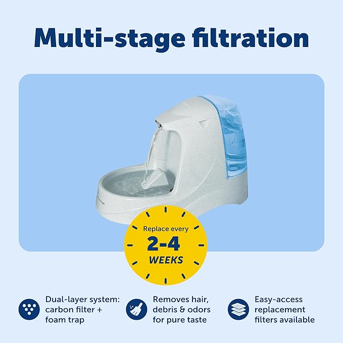 PetSafe Drinkwell Platinum Pet Fountain - Supports Healthy Hydration - Encourages Drinking - Carbon Filter Removes Odors - Adjustable Stream - BPA-Free - Large Water Capacity - Easy to Clean - 168 oz