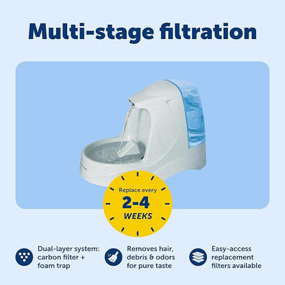 PetSafe Drinkwell Platinum Pet Fountain - Supports Healthy Hydration - Encourages Drinking - Carbon Filter Removes Odors - Adjustable Stream - BPA-Free - Large Water Capacity - Easy to Clean - 168 oz