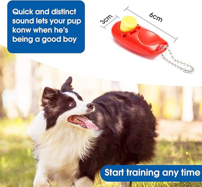 BAAPET 15/20/30/50/100 ft Long Dog Training Leash with Clickers for Small, Medium and Large Dogs or Cats (30 Feet, Red)