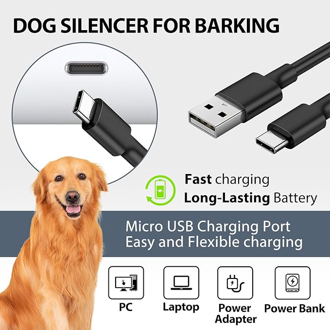 Mtmult Ultrasonic Dog Bark Deterrent - Dog Bark Deterrent Devices, Barking Deterrent Devices, Bark No More Training Aid, LED Flashlight & HD Display (Anti Barking - Grey P9)