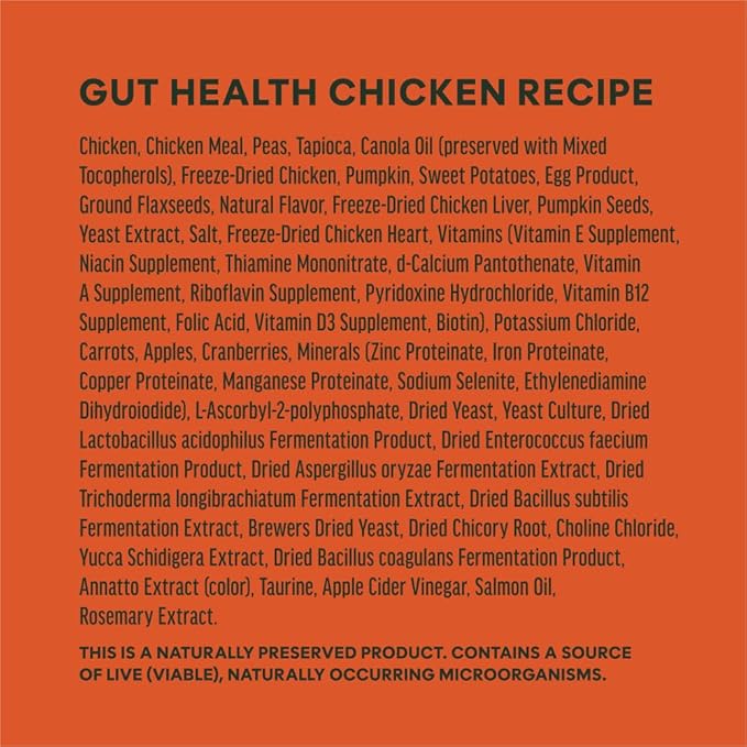 Instinct RawBoost Gut Health, Natural Dry Dog Food with FreshDried Raw, High Protein, Grain-Free Recipe - Real Chicken, 18 lb. Bag