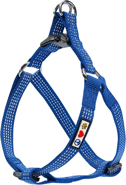 Pawtitas Reflective Step-in Dog Harness – Adjustable No-Pull Vest for Puppies to Seniors, Safe & Comfortable, S Blue