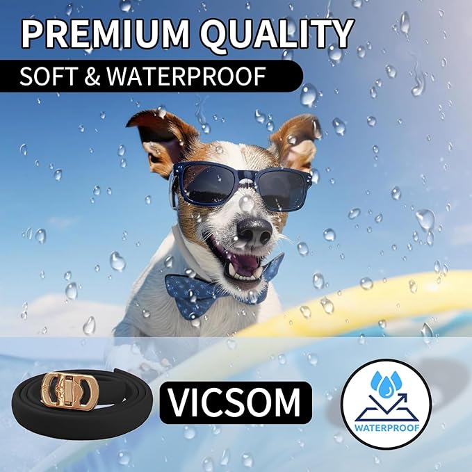 4 Pack Flea & Tick Protection for Dogs, 32-Month Waterproof Adjustable Repellent Collar, Long-Lasting Pest Prevention for Small Medium Large Breeds, Black