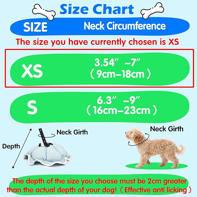 Soft Small Dog Cone Collar Alternative for Small Dogs(Puppy Yorkshire Puppy Chihuahua Pomeranian), Comfortable Dog Neck Recovery Cone, Adjustable Head Pillow Cone After Surgery to Stop Licking