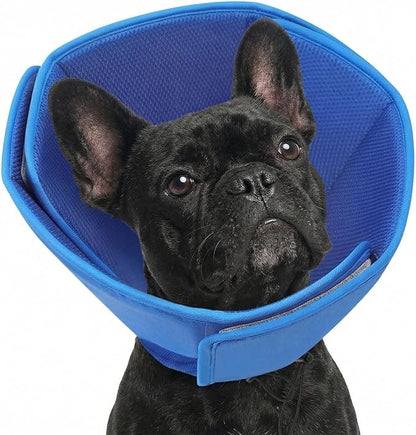 AOFITEE Dog Cone Collar, Adjustable Dog Cone for Dogs to Stop Licking, Breathable Elizabethan Collar for Small Medium Large Dogs Cats, Soft E-Collar Wound Healing After Surgery(Blue,Small)