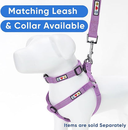 Pawtitas Reflective Step-in Dog Harness – Adjustable No-Pull Vest for Puppies to Seniors, Safe & Comfortable, XS Orchid