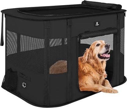 X-ZONE PET Dog Playpen, Puppy Cat Play Pen Portable Foldable Indoor/Outdoor Tent Crate Cage, Portable Pet Crate Small Size Black 30''