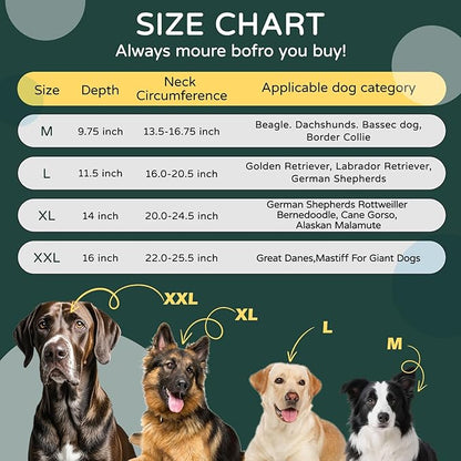 Soft Dog Cone Collar for Large Dogs, Mesh Windows Transparent E Collar for Dog, Anti-Bite Lick Wound Healing After Surgery Neuter Safety Practical Comfy Plastic Cone (Black, M)