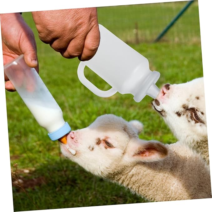 ibasenice 2pcs Strong Kitten Nipple Milk Feeder Pet Nursing Bottle Large Capacity Calf Milk Replacement Bottle