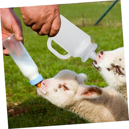 ibasenice 2pcs Strong Kitten Nipple Milk Feeder Pet Nursing Bottle Large Capacity Calf Milk Replacement Bottle