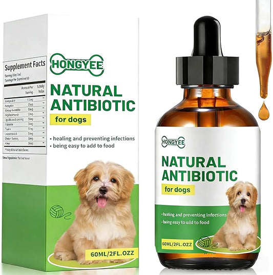 Natural Antibiotic for Dogs – Chicken Flavor 2oz | Supports Relieve Skin Allergy itching and Yeast infections, Urinary Tract Health, Wound Healing & Dental Care |Dog Supplements, Safe for All Ages
