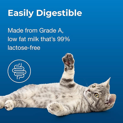 PetAg Cat-Sip Real Milk Treat - 8 oz, 8 Pack - Ready-to-Feed Snack for Cats & Kittens - Easy to Digest with 99% Lactose-Free, Low-Fat Grade A Milk - Encourages Hydration - Promotes Eye & Heart Health