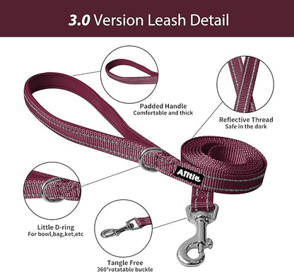 AIITLE Dog Harness, Christmas No-Pull Cat Harness with a Leash, Adjustable Reflective Puppy Vest Harness Escape Proof, Outdoor Walking, Running for Extra Small Dogs and House Cats Burgundy XXXS