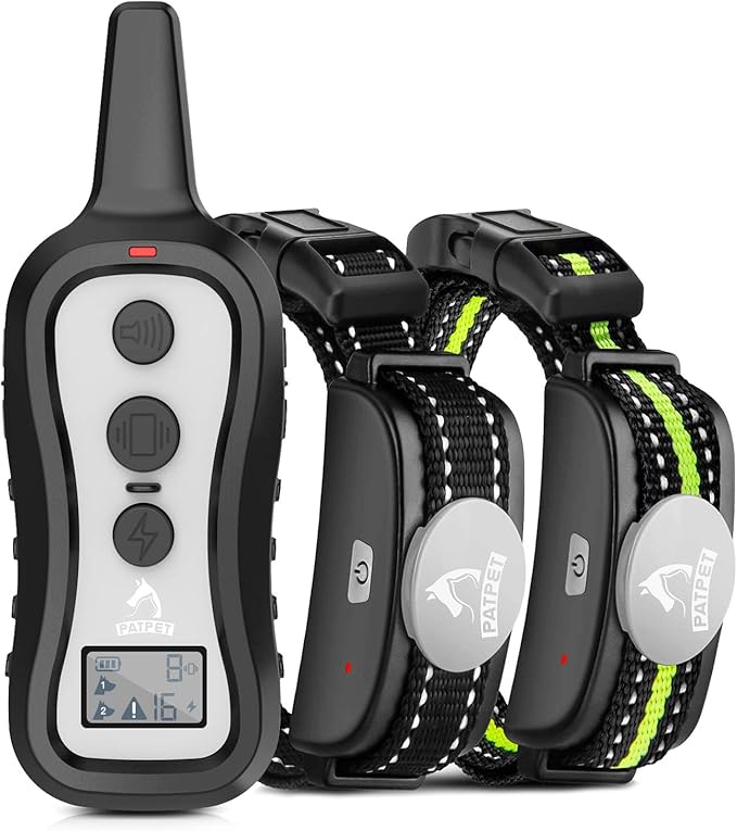 PATPET Dog Shock Collar for 2 Dogs - Dog Training Collar with Remote