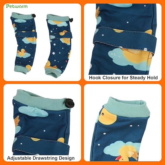PetWarm Dog Recovery Sleeve 4pcs Set, Dog Leg Sleeve, Ideal for Comfort and Support During Pet Recovery, Suitable for Active or Support Recoverying Pet Use, Green, L