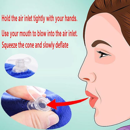 Inflatable Dog Cone Collar After Surgery, Soft Dog Neck Donut Collar, Blow up Donut E-Collar for Small Medium Large Dogs and Cats, Dogs Recovery Cone Alternative