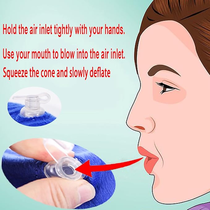 Inflatable Dog Cone Collar After Surgery, Soft Dog Neck Donut Collar, Blow up Donut E-Collar for Small Medium Large Dogs and Cats, Dogs Recovery Cone Alternative