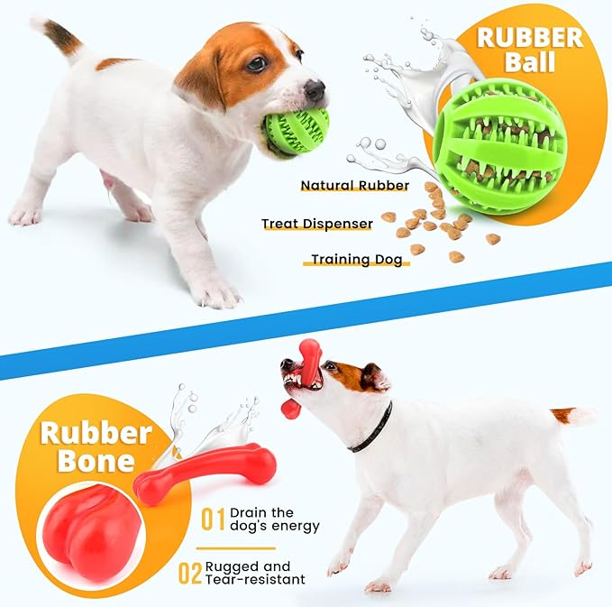LOYEE Puppy Toys 8 Pack for Small Dogs, Luxury Dog Chew Toys with Squeaky Plush Toys, Rope Toys and Ball, Teething Toys for Puppy Supplies